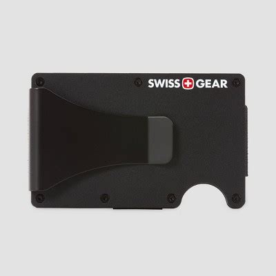 swissgear aluminium rfid card holder with money clip|swiss gear rfid card holder.